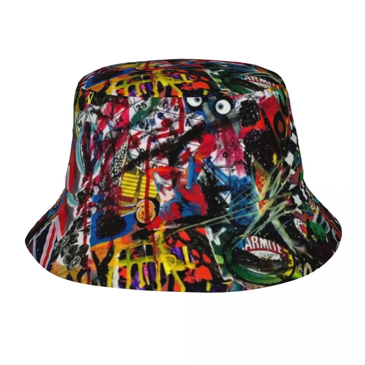 

Graffiti Bucket Hat Summer Colorful Art Casual Fisherman Hats For Men Women Foldable Travel Hiking Caps Hip Hop Sunscreen Hats