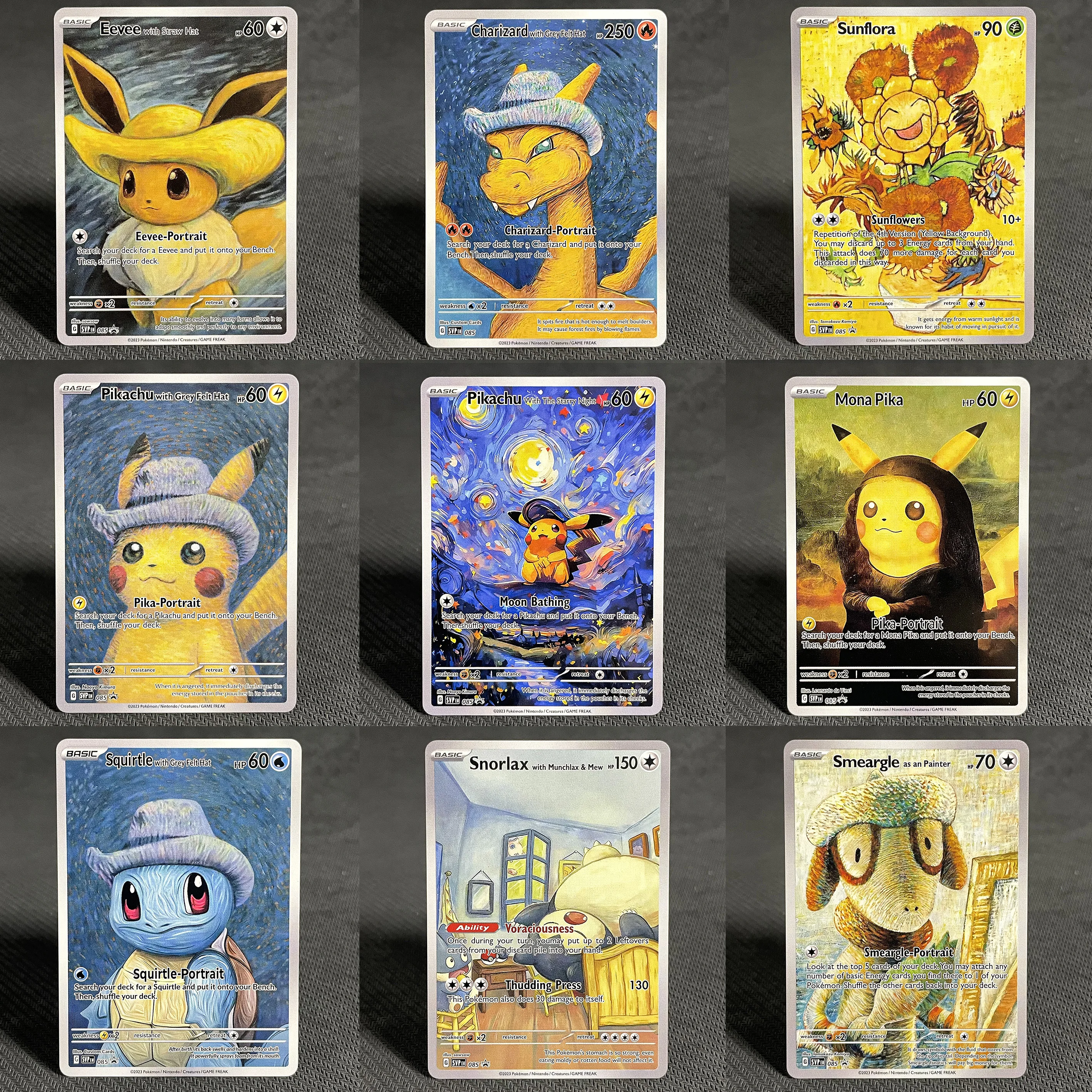 PROXY 31Pcs PKM Card Full Art PROMO Japanese&Van Gogh Mixed