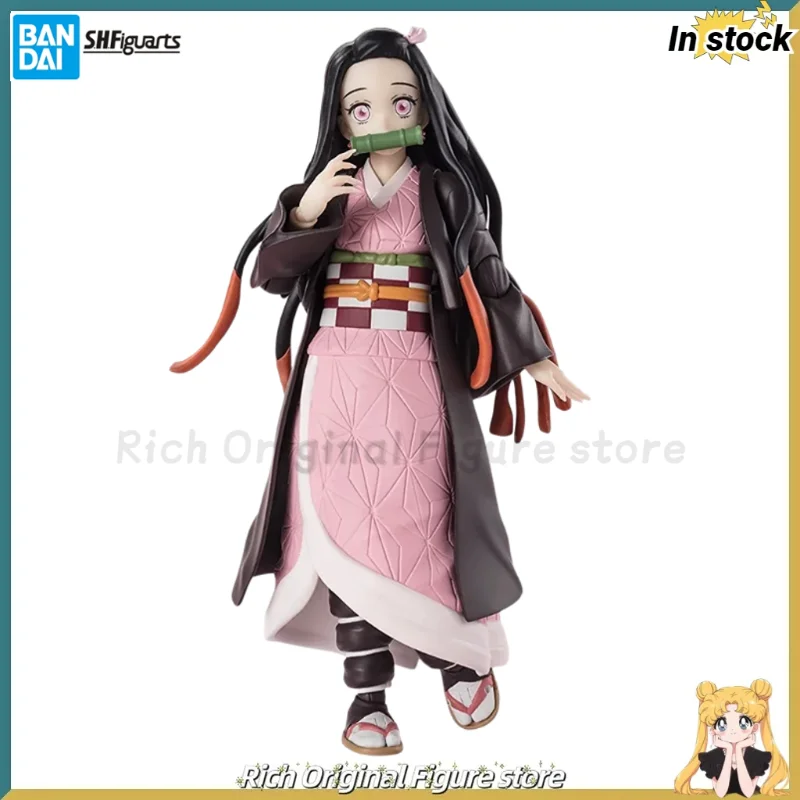 

【В наличии】Оригинальные игрушки BANDAI SPIRITS S.H.F Demon Slayer: Kimetsu No Yaiba Kamado Nezuko, готовые украшения