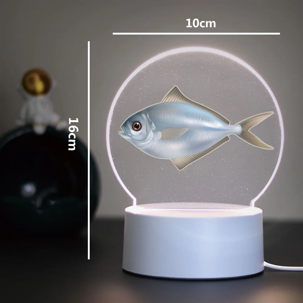 1 pc cute Clownfish 3D Led Night Lamp Usb Birthday  Gifts For Kids Toys