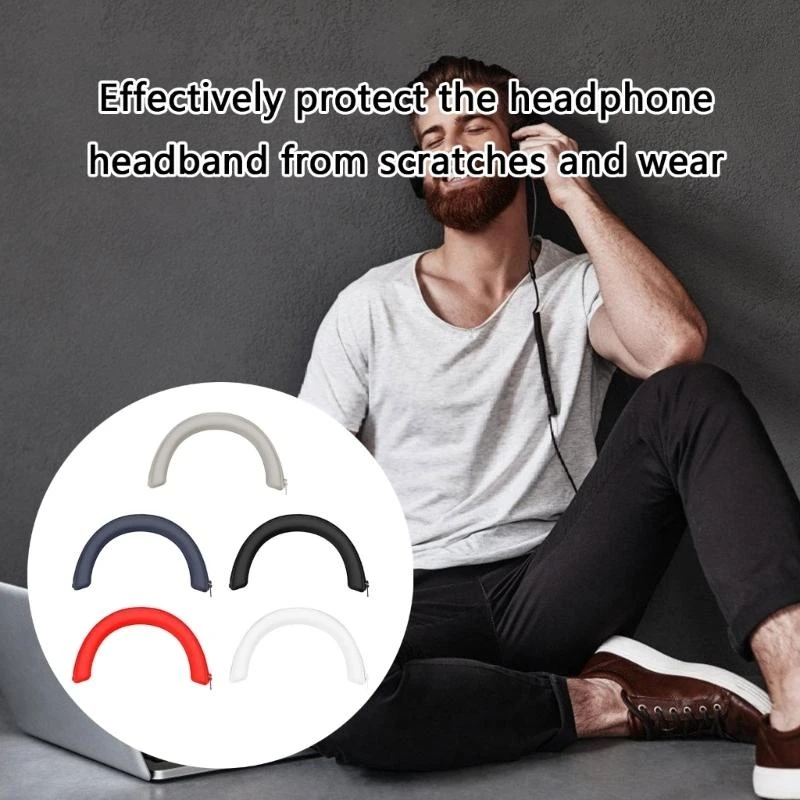 Atmungsaktives Silikonkopf-Kopfband-Schutzschutzkopfhülle für WH-1000xm6 über Ohrkopfhörern