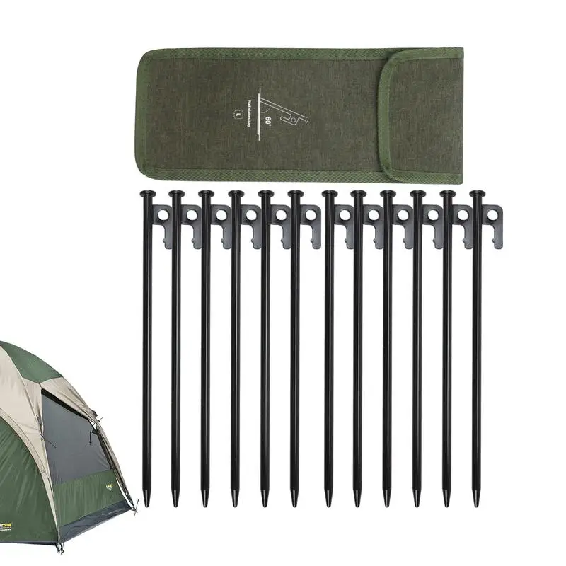 

Tent Pegs For Camping Yard Metal Ground Stakes Pegs Camping Tent Stake Pegs With Carrying Bag For Camping Hiking Fishing