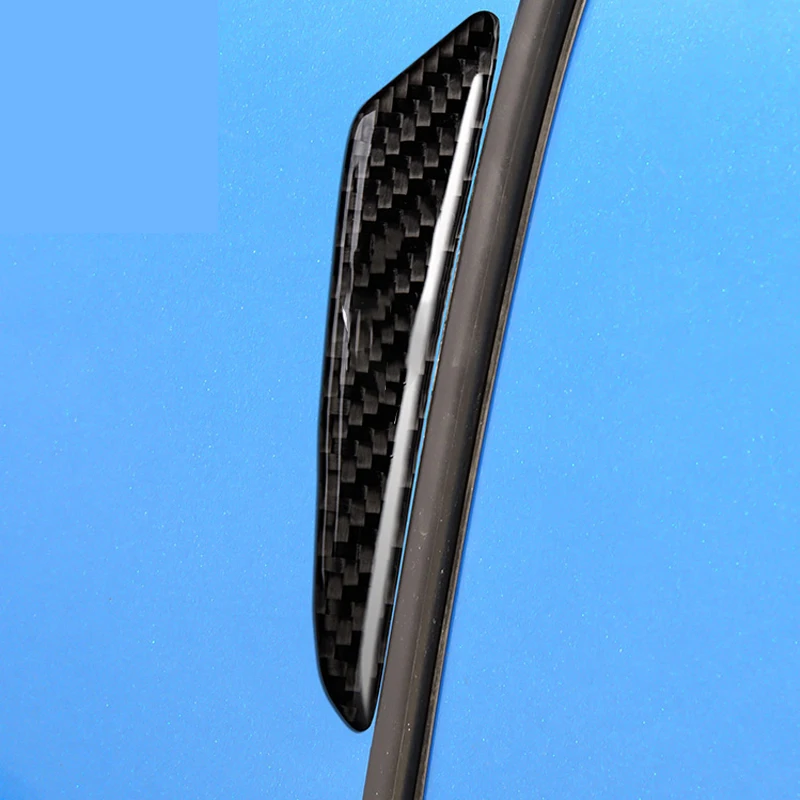 2PCS Carbon Fiber Car Door Bumper Strip Guard Crash Bar Edge Anti-collision Protector For MINI Cooper 3D Sticker Accessories