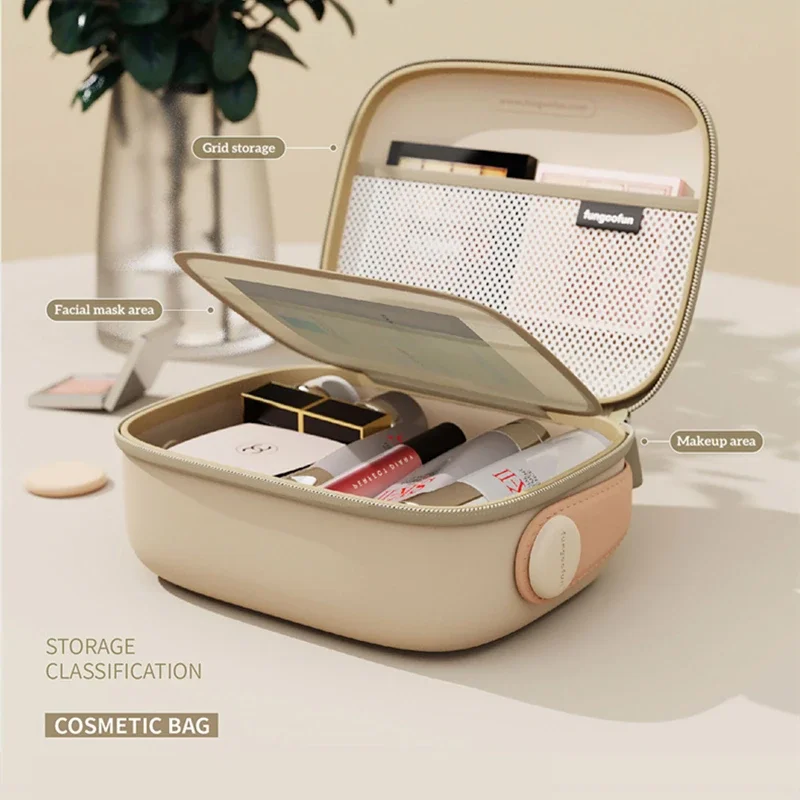 Borsa per il trucco di grande capacità borsa per cosmetici portatile borsa per Organizer per trucco in EVA impermeabile borsa per bagagli con