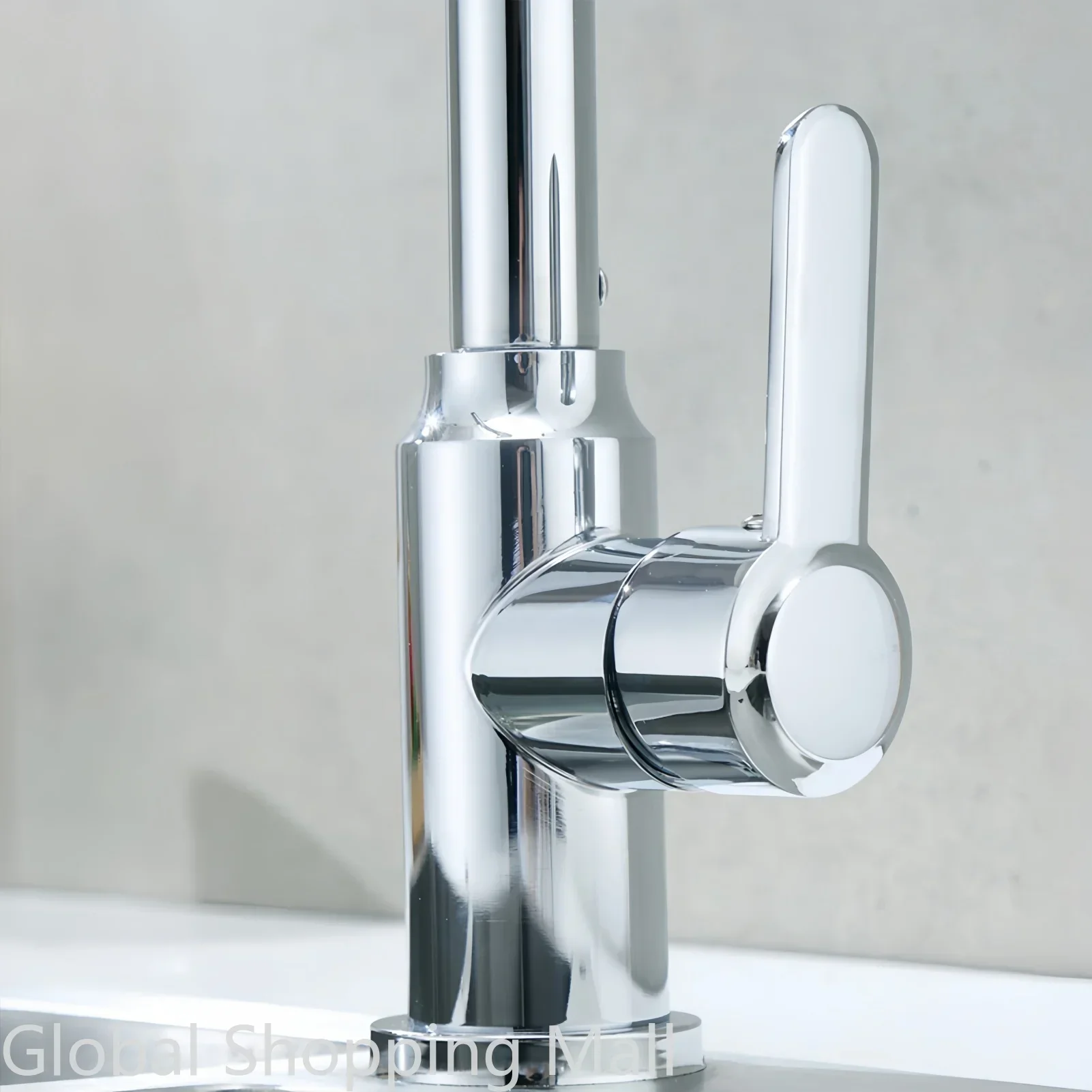 Commercial Single Hole Kitchen Sink Faucet for Single Handle Hot and Cold 304 Stainless Steel Kitchen & Bath