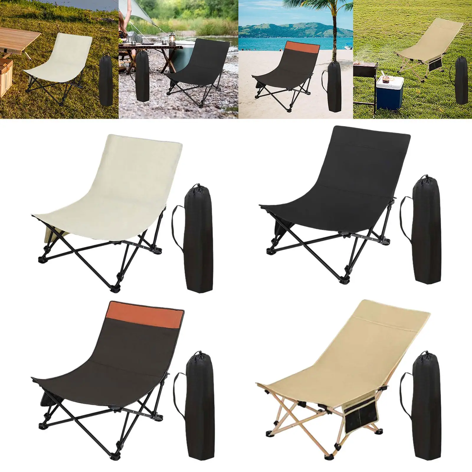 Camping Chair Portable Lounger Lightweight Heavy Duty Folding Chair Lounge Chair Beach Chair for Park Hiking Travel Patio Garden