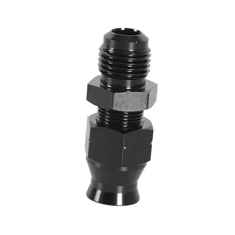 Adaptador de aluminio Universal para combustible, tubería de conector con inserto de latón NEGRO, 1/2/4 piezas, 6AN AN6-3/8 5/16 hembra