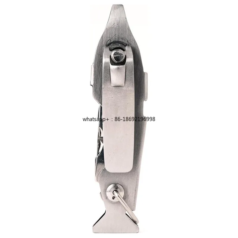 Multifunctional Fishing Tool, Stainless Steel Fish-type Fishing 9-in-1 Gadget for Fishing