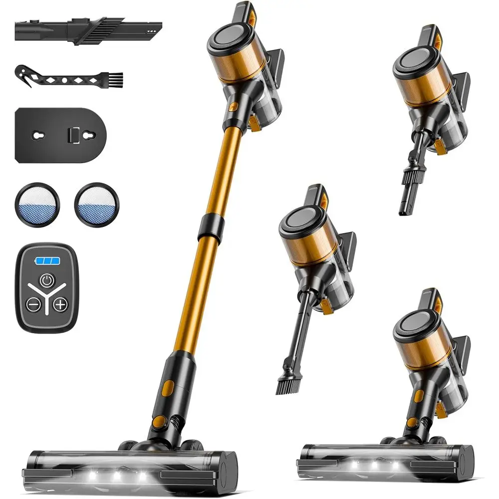 

38Kpa Vacuum Cleaners, 60Mins Lightweight Stick Vacuum with LED Display, Anti-& Wall Mount, 8 in 1 Lightweight Vacuum for Hard F