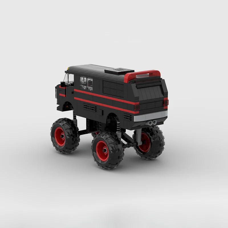 480 stücke MOC Autos Monster Truck Van Modell Bausteine Weihnachten Geschenke Architektur Montieren DIY Spielzeug Idee Kreative Bildung