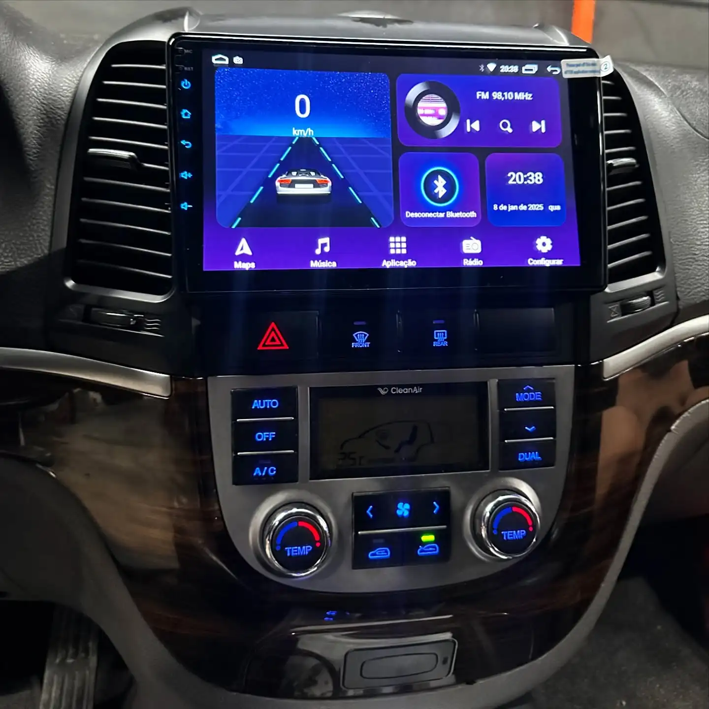 

8G+128G Android 14.0 Car Gps Navi HU For Hyundai Santa Fe 2006 - 2012 Autoradio Stereo Video Audio A/V Multimedia Tape Carplay