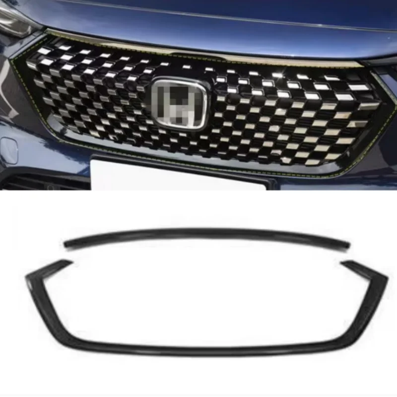 

For Honda XR-V HR-V Vezel 2022 2023 2024 ABS Plastic Front Middle Center Grille Frame Trim Cover Car Accessories