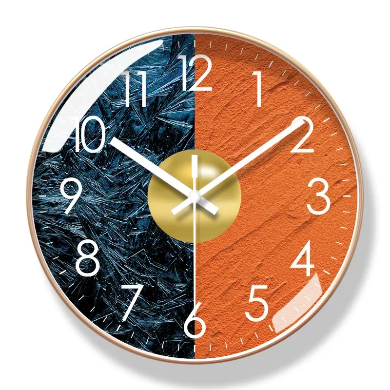 2025 New 10/12/14-inch Abstract Art Light Luxury Wall Clock Living Room Clock Modern Creative Light Luxury Silent Quartz Clocks