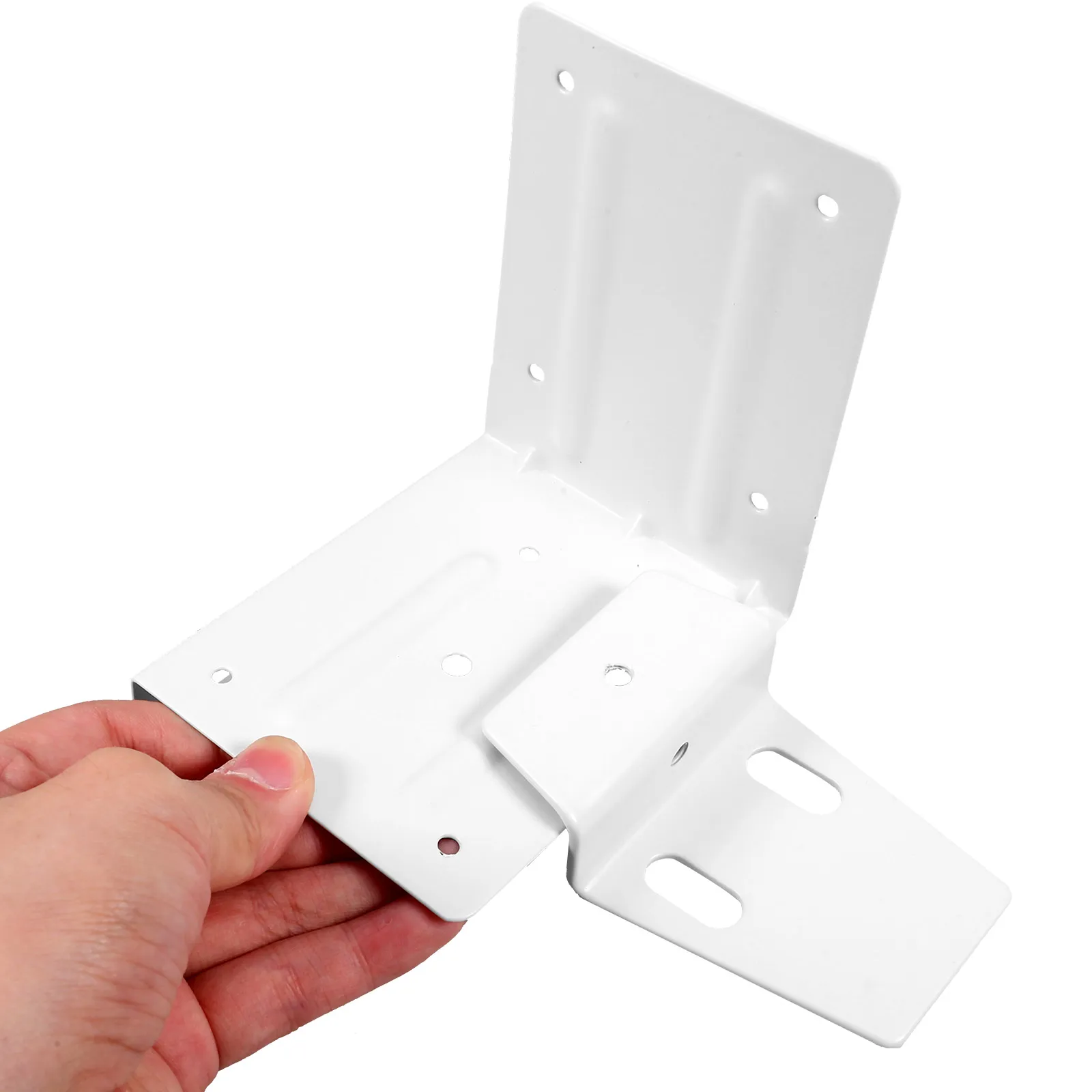

Cabinet Hanging Brackets Wall Shelf Bracket Heavy Duty Cupboard Mounts White Durable Iron Space Saving Modern 90 Degree Matte