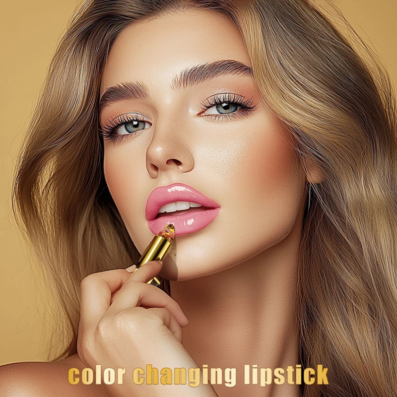 Rossetto a petalo di cristallo che cambia colore per le donne Idrata il balsamo per le labbra a tazza non appiccicoso e a lunga durata Rossetto idratante