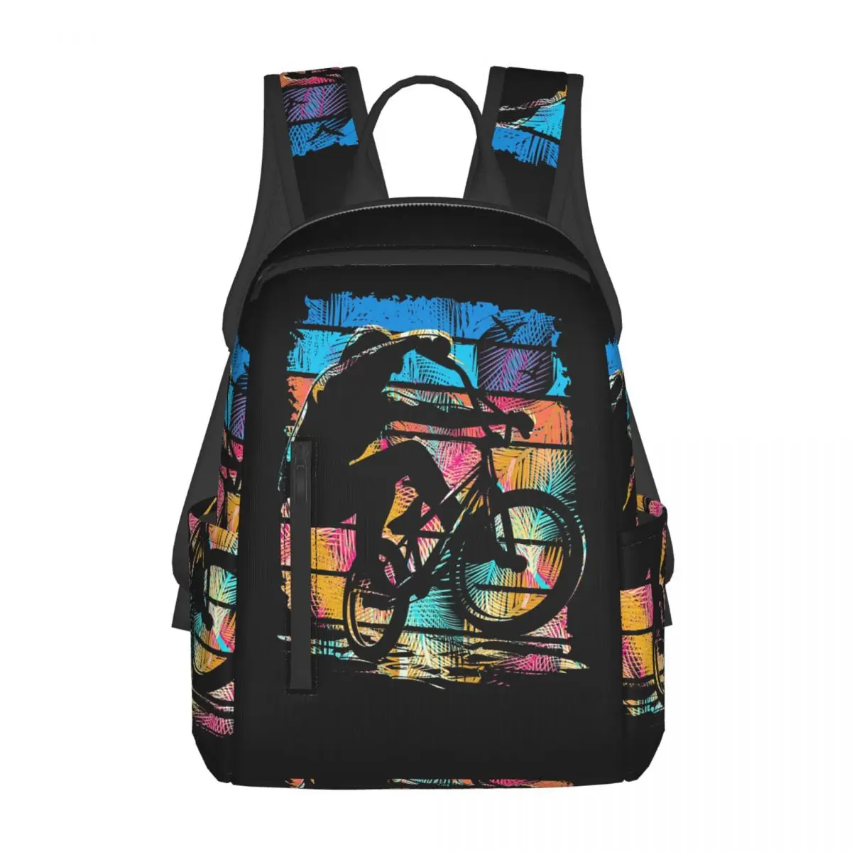 

Retro Bmx Apparel - Vintage Bmx Bike Backpack Daypack Large Capacity Kids BookBag School Bag Shoulder Bags for Men Women