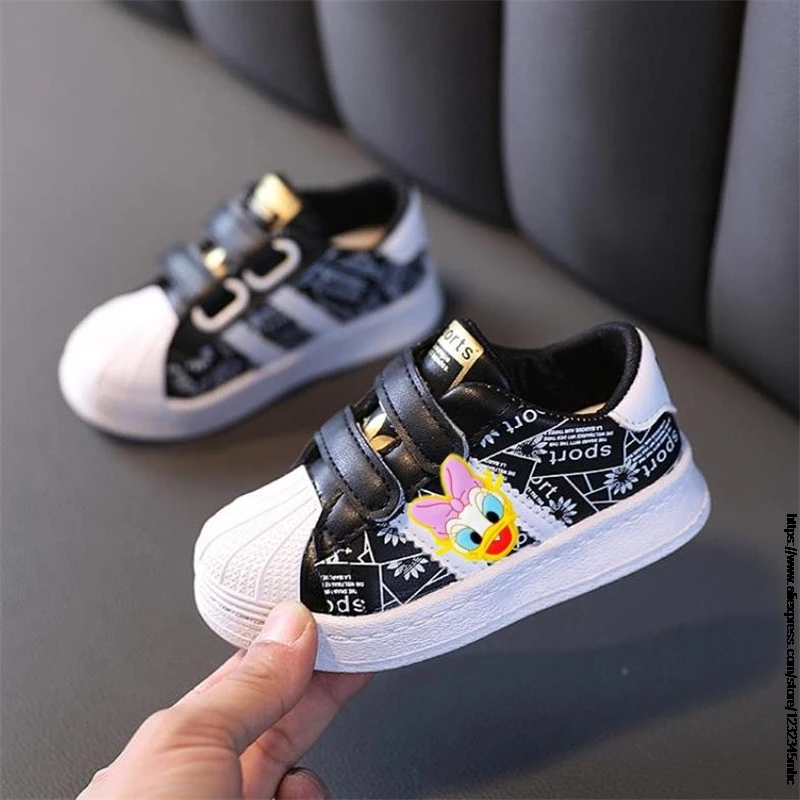 Disney Mickey Mouse Kids Cartoon Sneakers Boys Girls White Trainers Children Casual School Shoes Kids Shoes For Girls