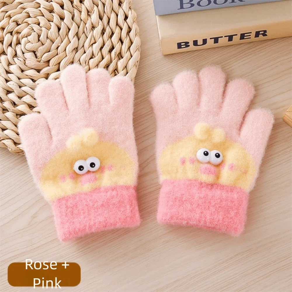 

Gifts Thickened Winter Children's Gloves Five Fingers Warm Cartoon Gloves Children's Warm Tools Boys and Girls Cold-proof Glove