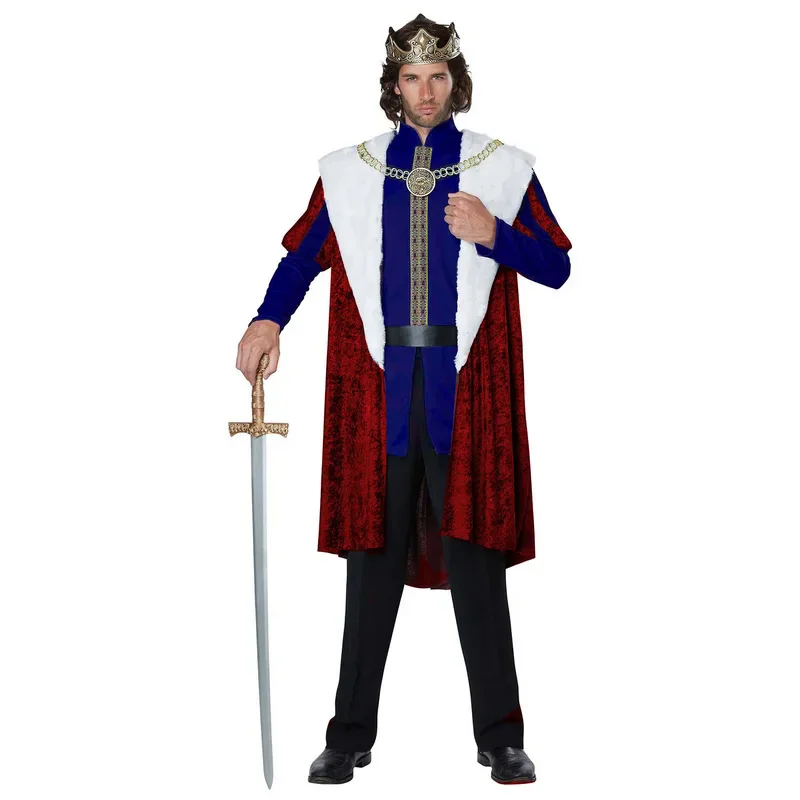 Halloween Sexy Royal Retro Couple Cosplay European Court King Queen Christmas Party Dress