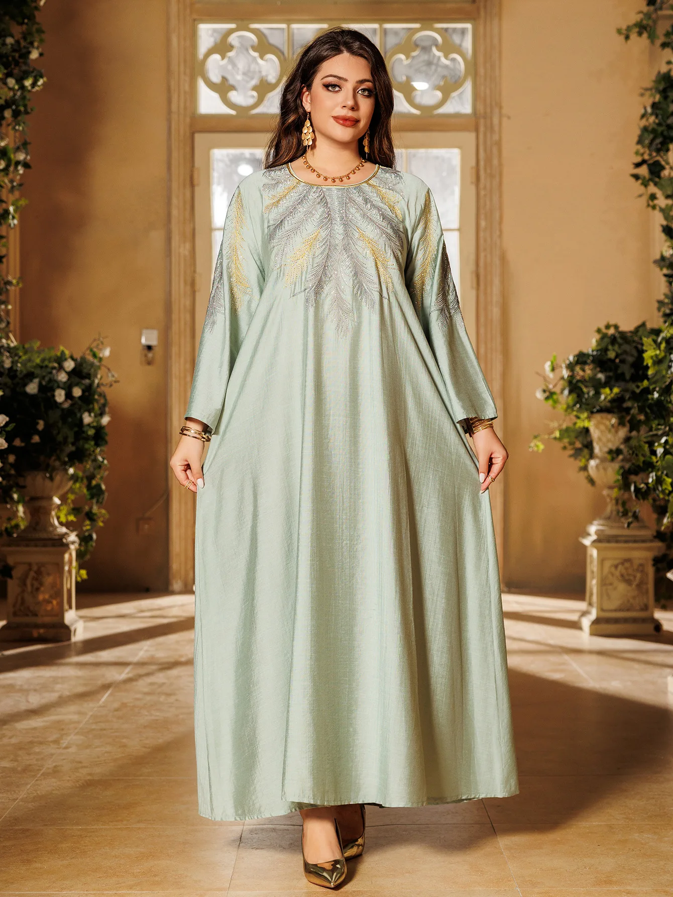 

Moroccan Kaftan Eid Muslim Abaya for Women Party Dresses Jalabiya Modest Ramadan Dubai Abayas Islam Vestidos Arab Long Robe 2024