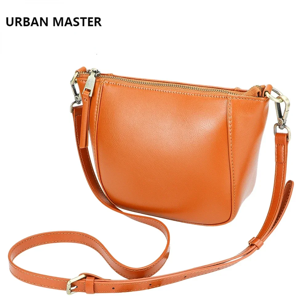 

Сумка на плечо для женщин URBAN MASTER, сумка через плечо из натуральной коровьей кожи, модный квадратный кошелек для телефона в стиле ретро, 1600