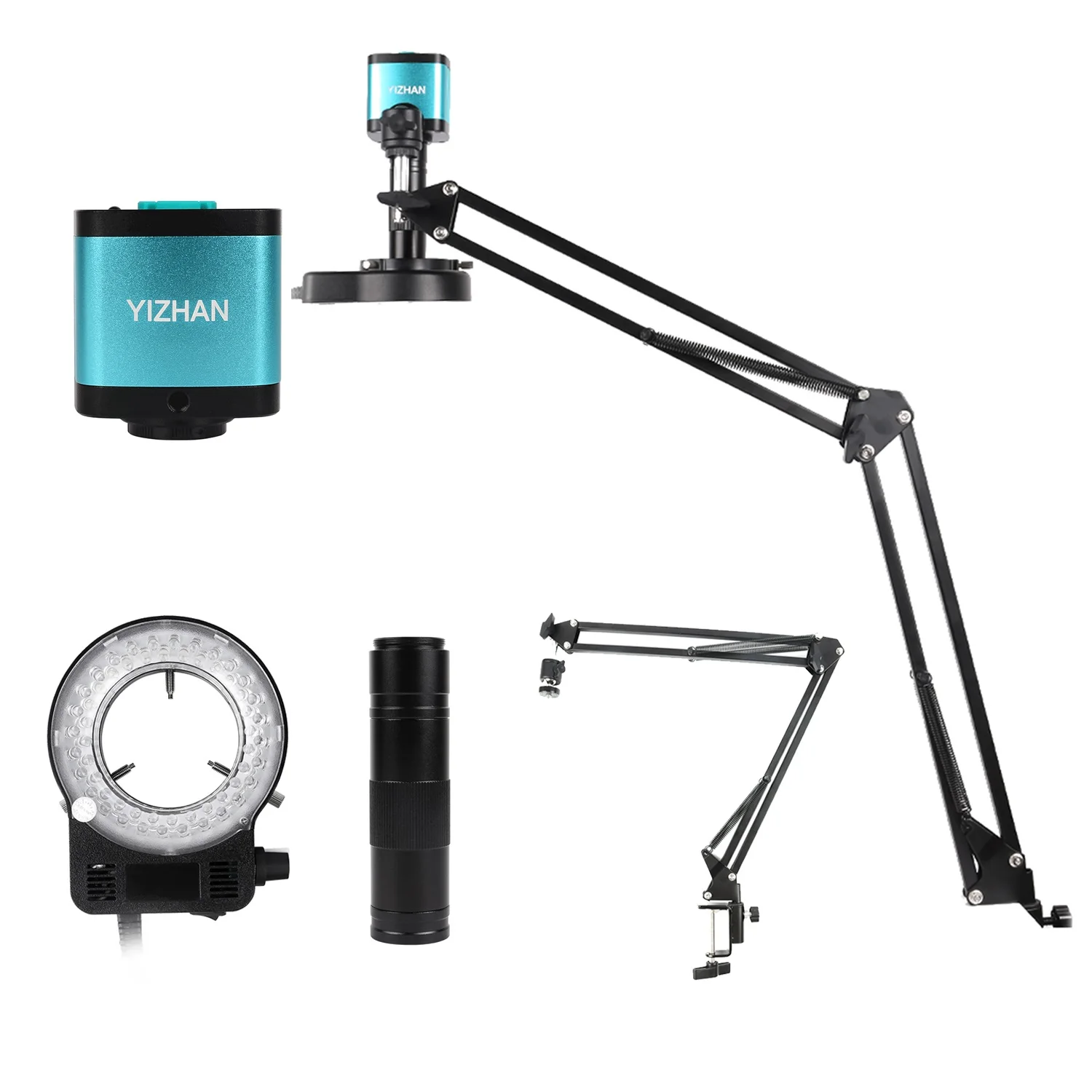 

4K Electronic Digital Microscope 48MP Camera 150X Lens Video Microscope Flexible Stand for Smartphone PCB Inspection Soldering