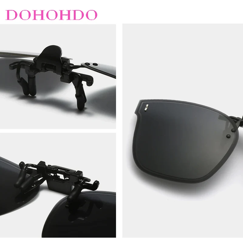 عدسات فوتوكروميك مستقطبة عتيقة عدسات رؤية ليلية بمشبك على النظارات الشمسية للنساء والرجال نظارات رياضية مضادة للوهج للقيادة UV400 #3