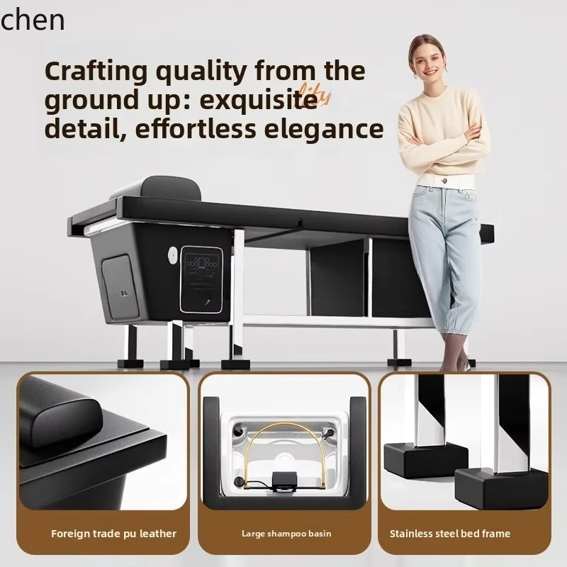 v2 Head Therapy Shampoo Bed Water Circulation Heater Beauty Bed Integrated Hair Salon Water Circulation System