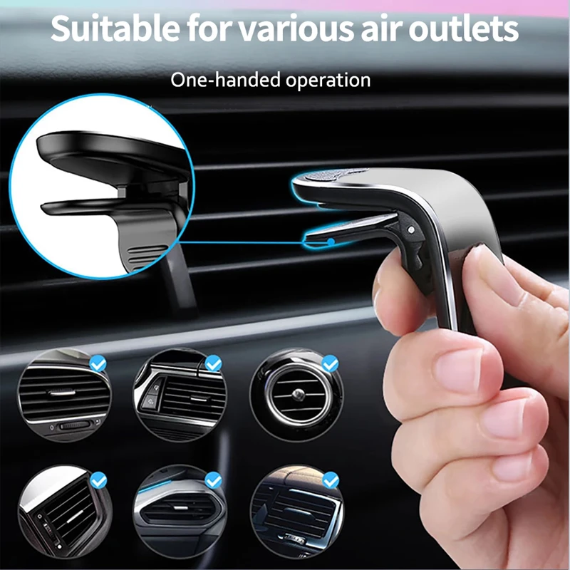 Magnetic Car Phone Holder Universal Air Vent Car Phone Mounts Cellphone GPS For Mitsubishi L200 Triton Car Accessories