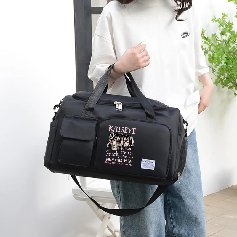 

Модные дорожные сумки K POP K-KATSEYE, большая вместительная сумка для хранения багажа, сумка через плечо, портативные сумки через плечо, спортивная сумка, домашний подарок