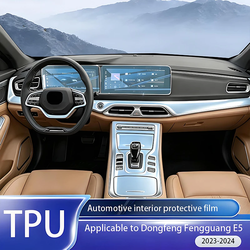 

Fit for Dongfeng Fengguang E5 2023-2024 Interior TPU Anti-Scratch Waterproof Film Dash Nav Door Panel Console Full Protective Co