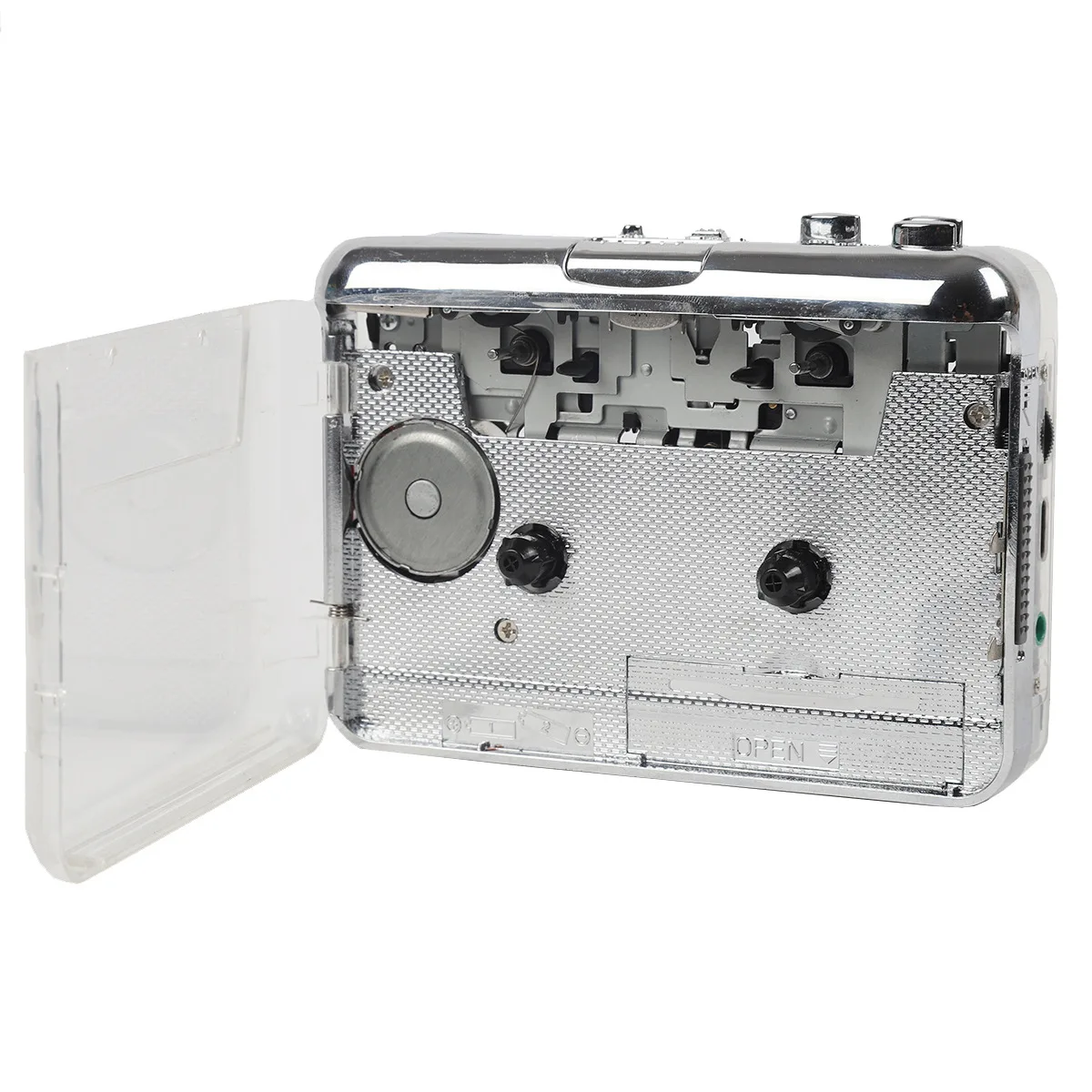 Full Transparent Shell Cassette Player Convert Tape To MP3 Type C Portable Walkman Cassette Recorder