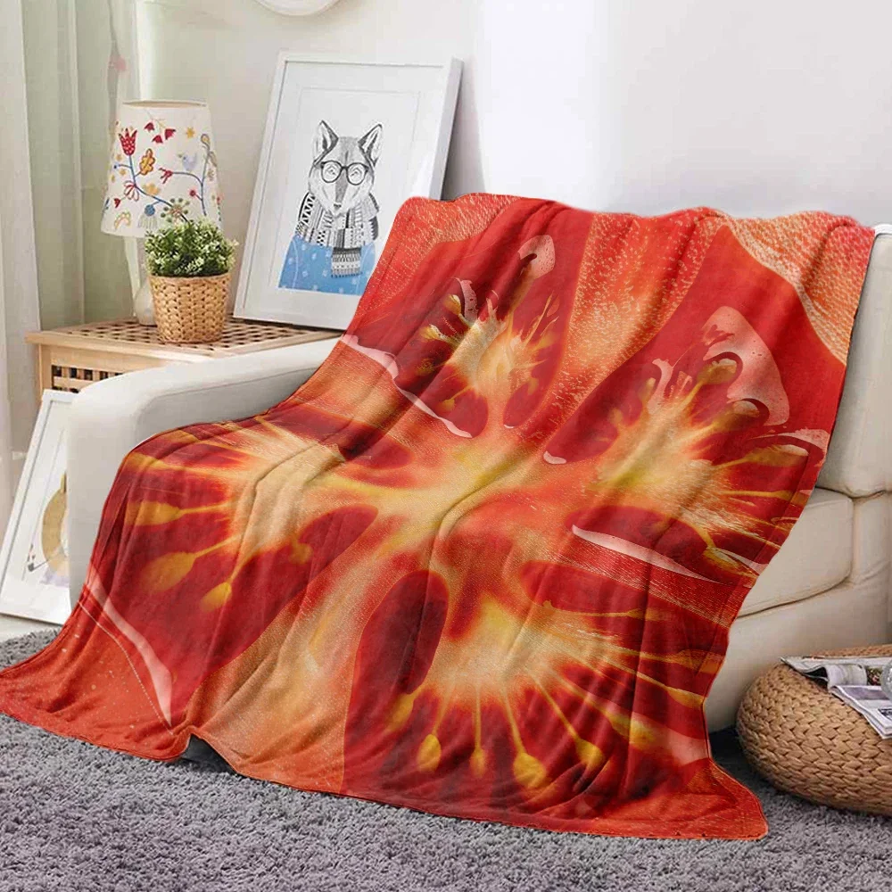 Cute Bread Slice Pattern Throw Blanket Cozy Fleece Throw for Couch Bedding Gift Idea
