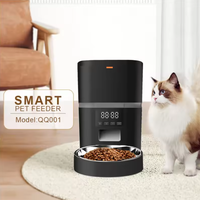 4L Automatic Pet Feeder Button Version Cat and Dog Dry Food Coarse Grain Dispenser Accessories Intelligent Control Pet Food Bowl