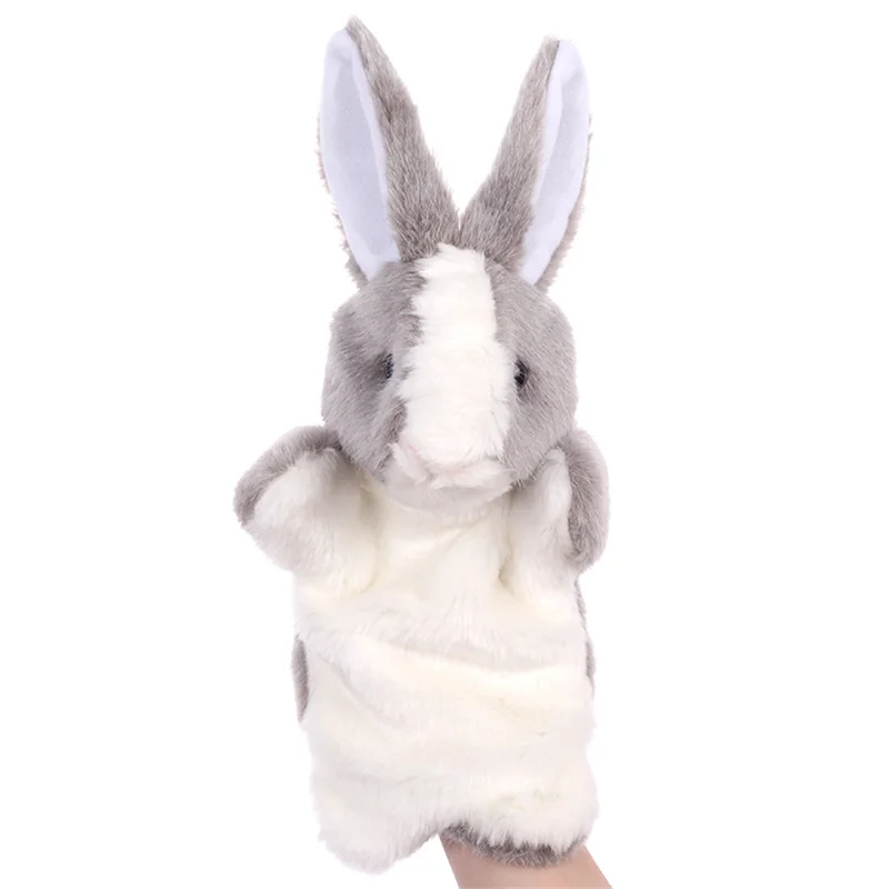 Rabbit Hand Puppet Cartoon Easter Bunny Finger Glove Stuffed Animal Muppet Kids Early Educational Boys Girls Theater Toys Dolls