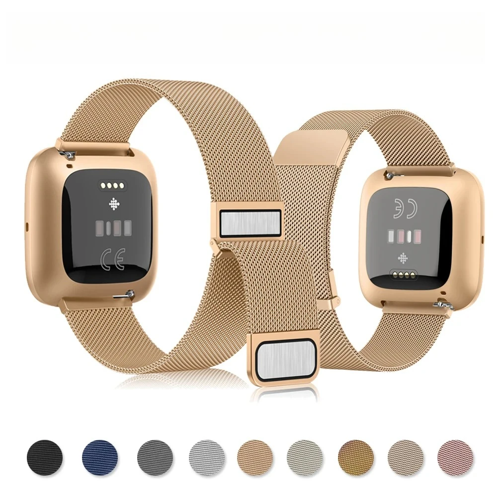 

Металлические ремешки для Fitbit Versa/Fitbit Versa 2, ремешок из нержавеющей стали для браслета Fitbit Versa Lite/SE с магнитным замком