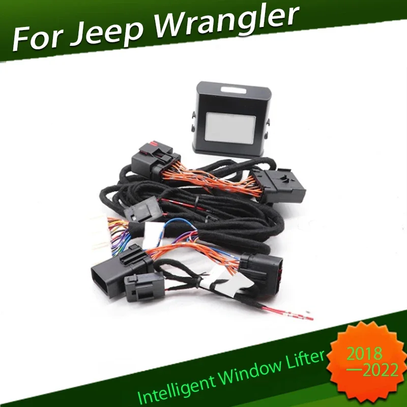 One Button Automatic Window Lifter for Jeep JL Wrangler 4XE 2018 2019 200 2021 2022 Modified Intelligent Glass Window Closer