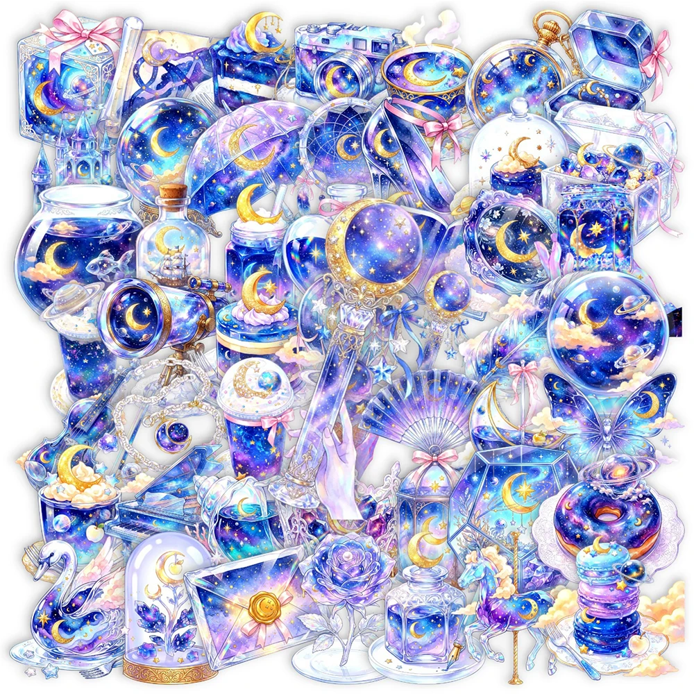 Phone Cases Wholesale - 10/30/50 Stück Ästhetische Traumhafte Sternenhimmel-Kristallaufkleber Transparente