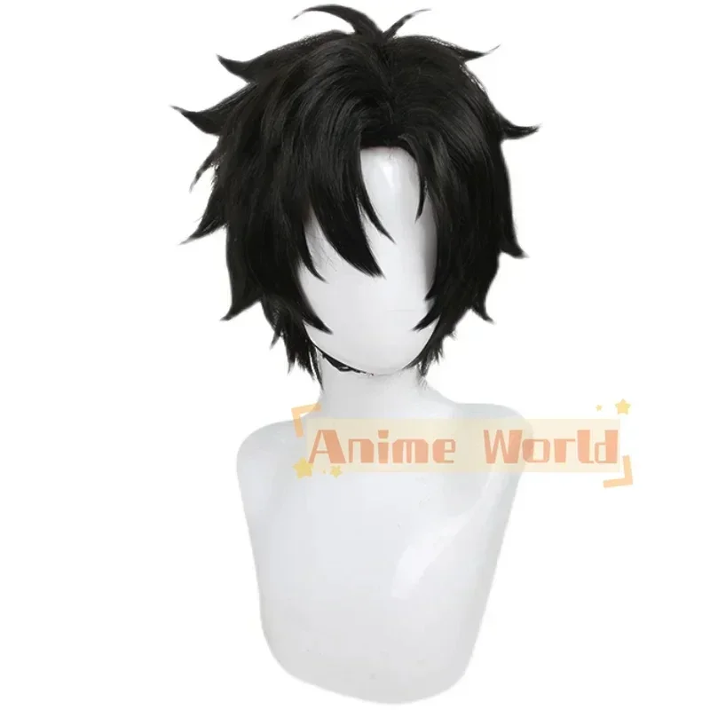 New Limit DEVIL GAME Time Agent Cheng Xiaoshi Cosplay Wig Short Black Wig Halloween Carnival Party Anime Props
