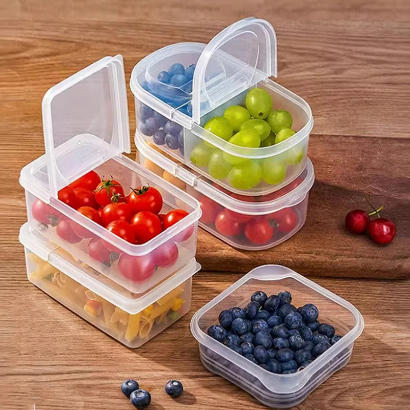 Fruit Vegetable Packaging Food Storage Box Kitchen Refrigerator Fresh-keeping Box Classified Grid Food Storage Containers