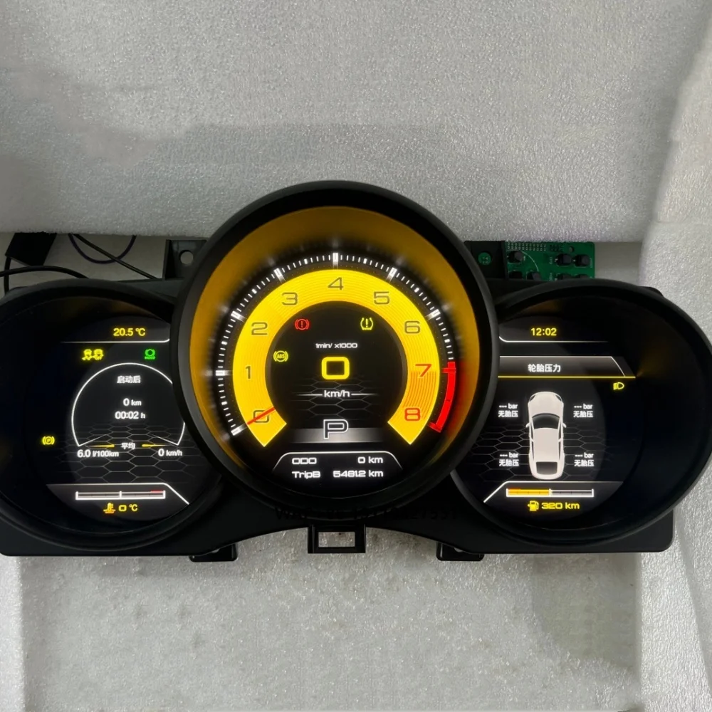 

12.3" Car Dashboard Instrument Digital LCD Cluster for Poshche Boxster Cayman 981 781 997 Instrument Panel Cockpit