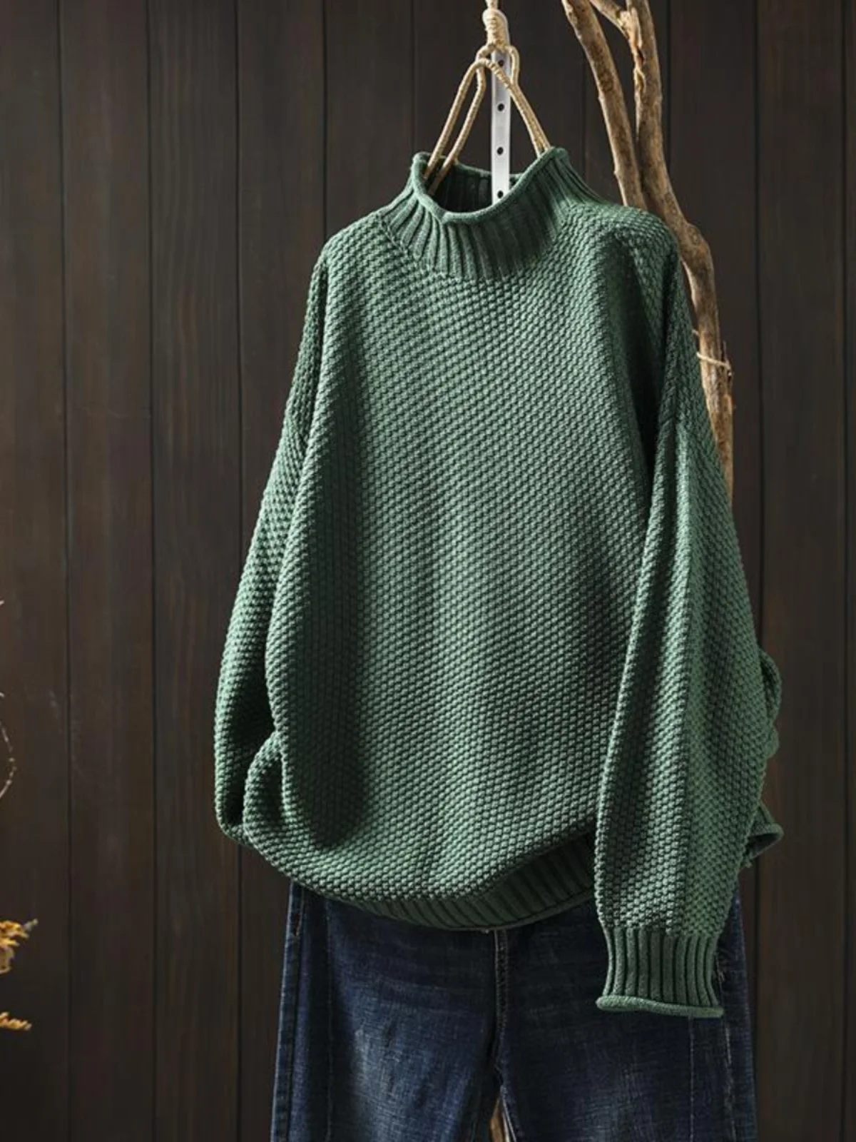 Coupe ample dames pull tricoté aérien Sle Base irt rue Sle tricots amples rond Ne Long Sve humidité ng