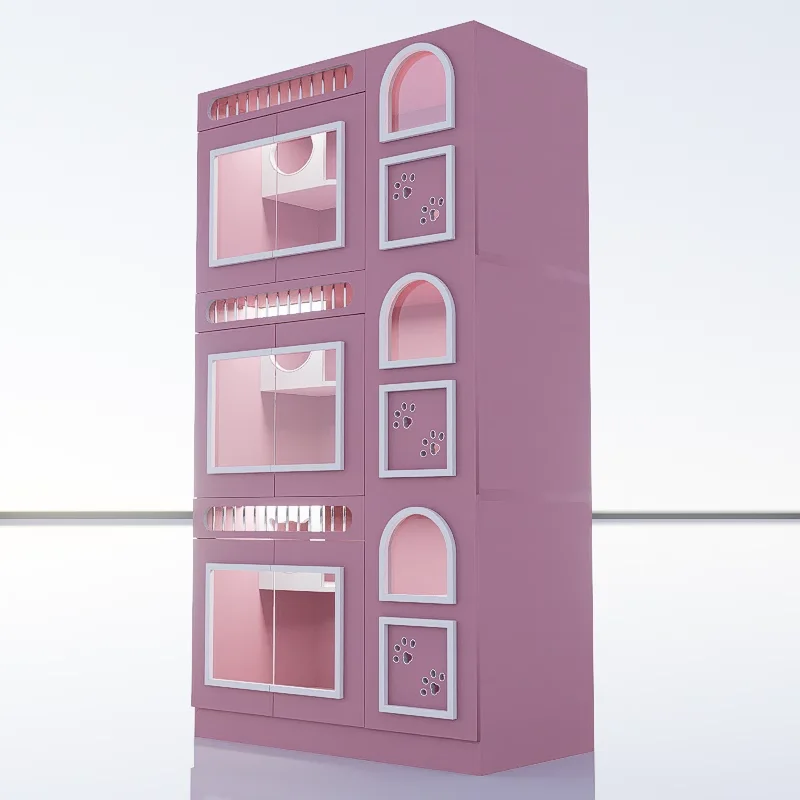 Pet Shop Cat Villa Real Cat Nest Foster Cabinet Display Breeding Cabinet