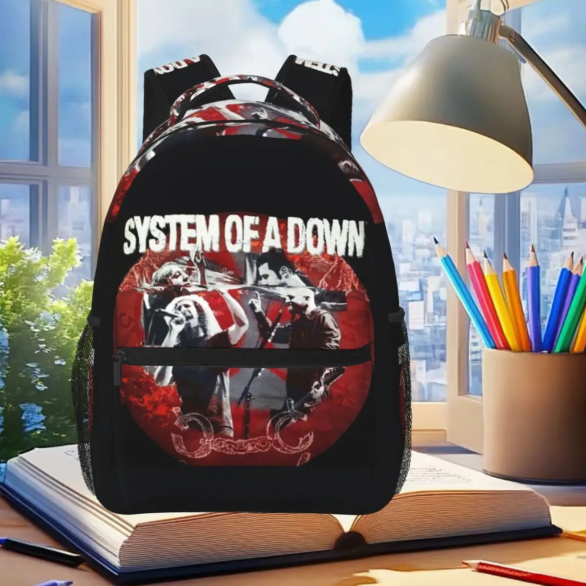 

System Of A Down Toxicity Album Graphic Backpack Student Boys Girls BookBag Children School Bag Shoulder Bags for Men Women