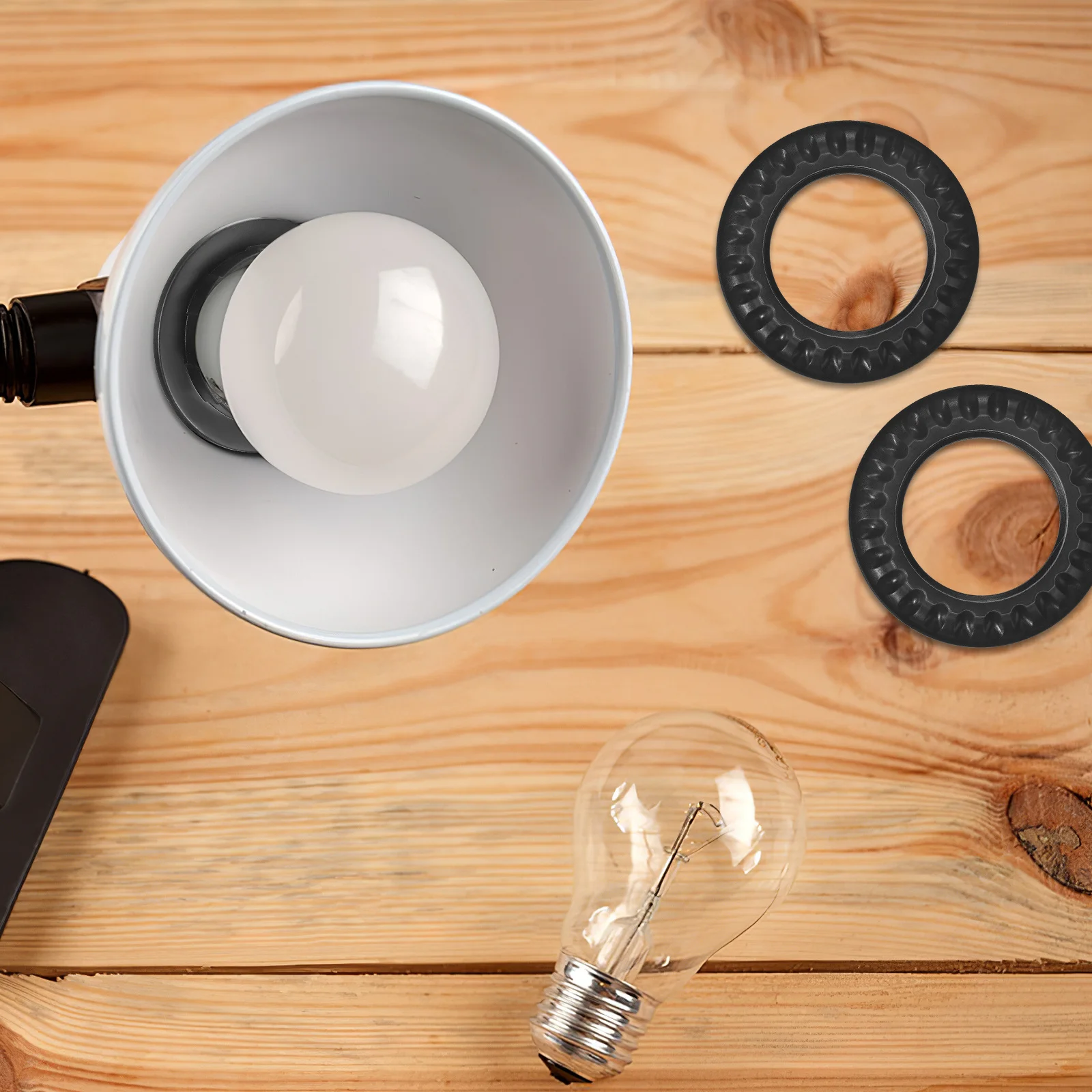 

LIFKICH 4pcs Lamp Holder Fixing Adapter for Shade Light Collar Plastic Fitting Parts