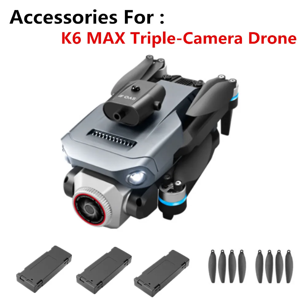 K6MAX LCD Screen Drone Original Accessories 3.7v 1800 mAh Battery / Propeller Maple Leaf /  For K6 MAX Drone Spare Parts