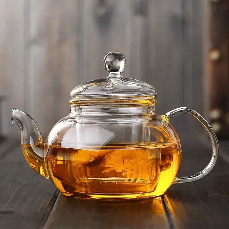 400 ~ 1000ml Good Heat-resistant Glass Teapot Puer Blooming Tea kettle Microwavable Stovetop Safe Tea Pot Onsale Teaware Giftset