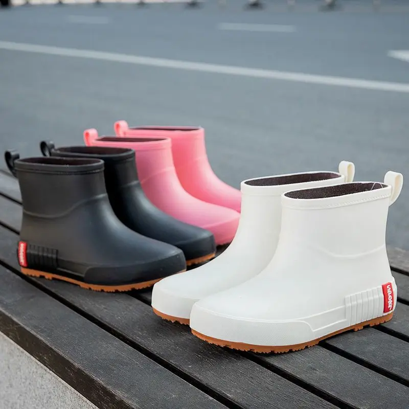 Women Rain Boots Slip-on High Quality Water Boots Waterproof Shoes Women's Rubber Rainboot Garden Galoshes Non-Slip Boots2024