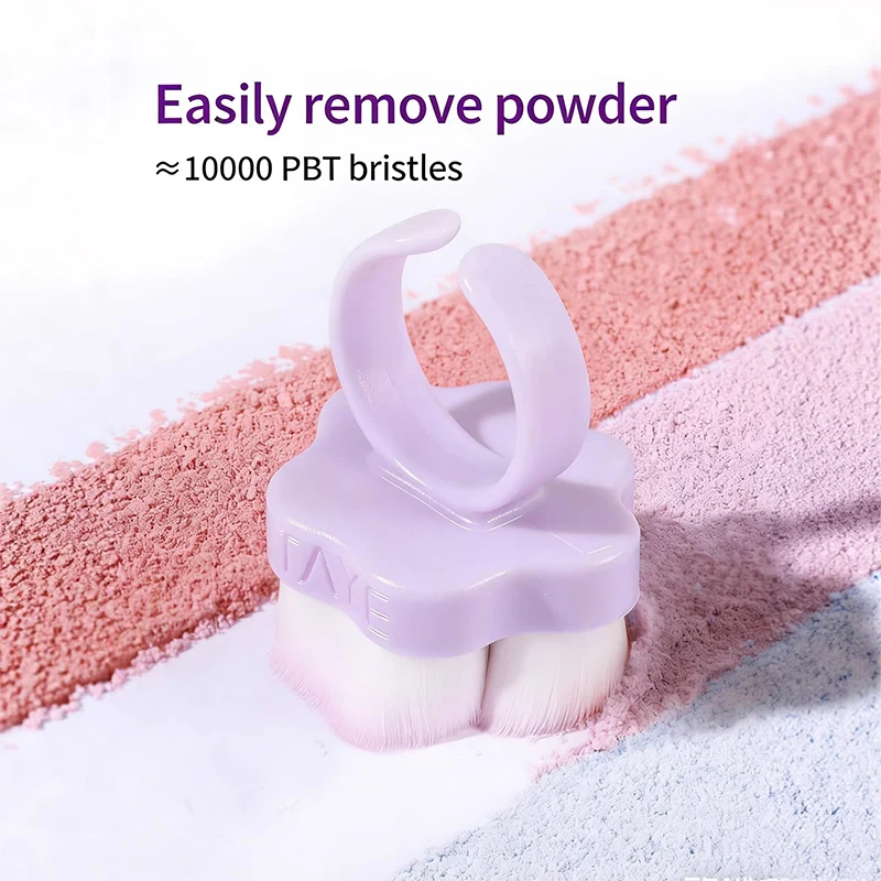 *New! Plastic Nails Art Dust Cleaning Brush Buckle Brush Cat Paw Gel Dust Cleaning Make Up Ring-shaped Brush Soft Manicure Tools