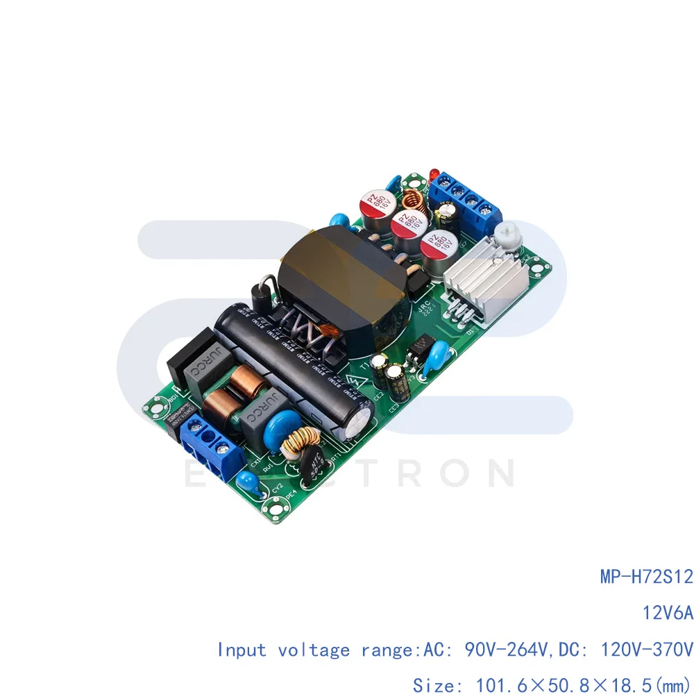 12V 5A 6A Slim Switch Power Supply Board Industrial Equipment Instrument Regulated Buck Module AC-DC 72W